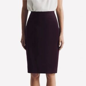 J. Crew • No 2 Wool Pencil Skirt in Brown
